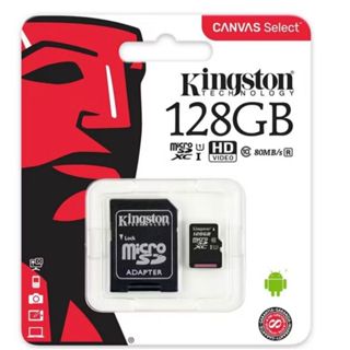 Kingston 128 GB Micro SDHC  TF Tela Selecione Cartão De Memória Classe 10 em Oferta na Shopee