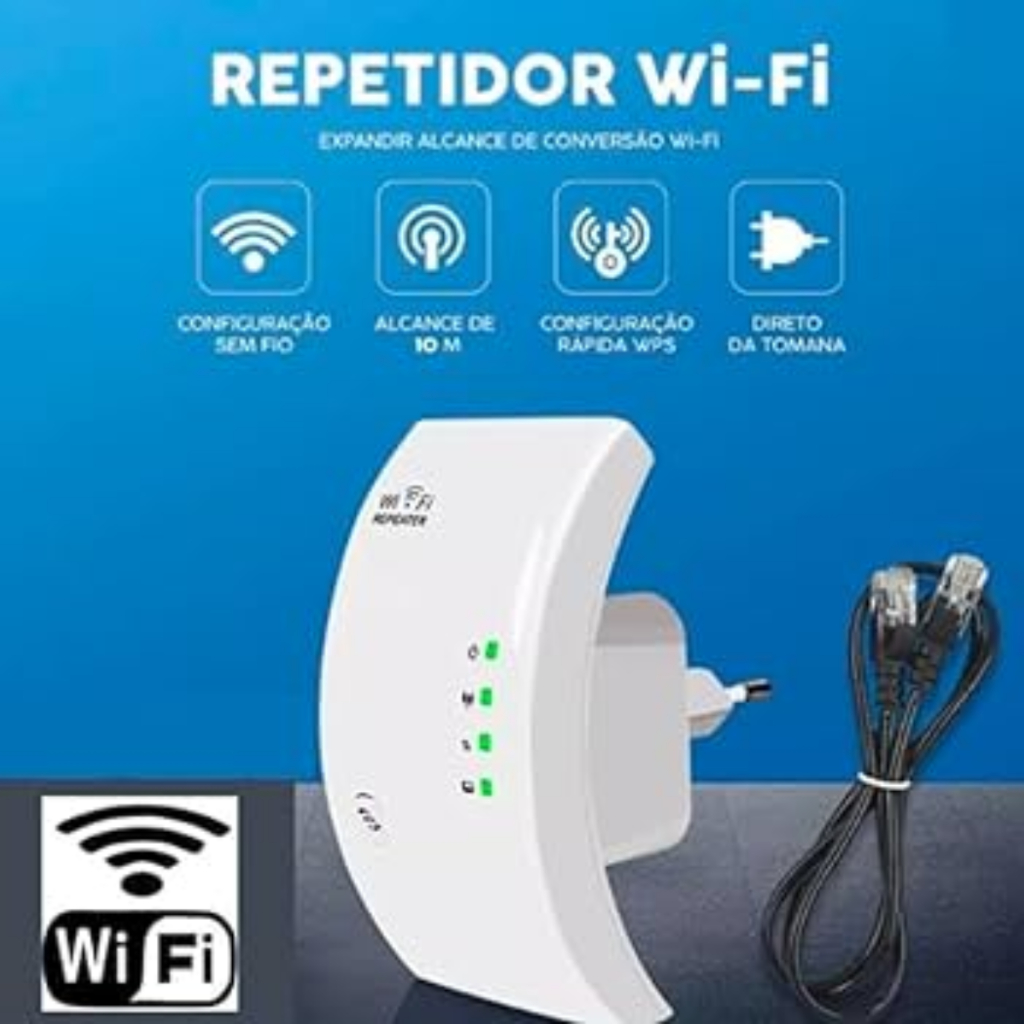 Repetidor de Sinal Wi-Fi - Bivolt Sinal Wireless Amplificador Extensor Potente
