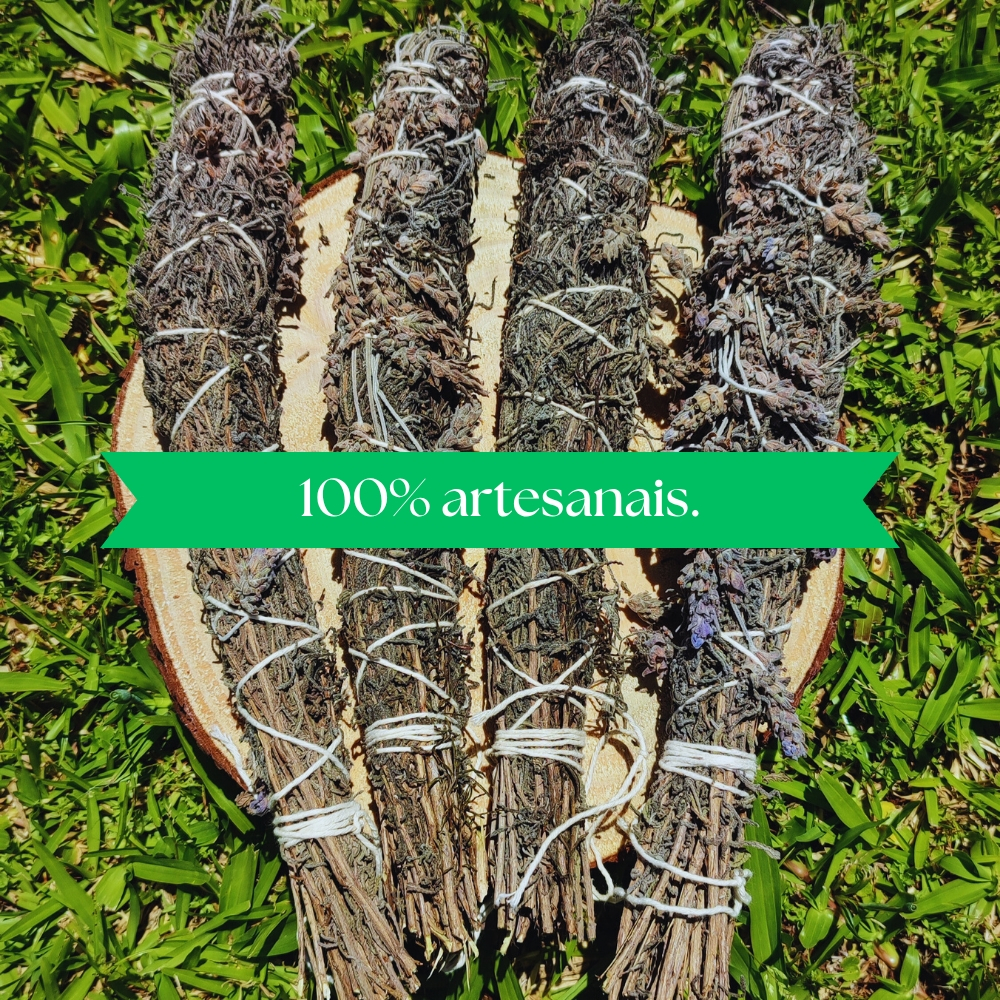 Incenso de Ervas Naturais em Bastão XG: Alecrim + Lavanda | Incenso Natural em Bastão para Defumação
