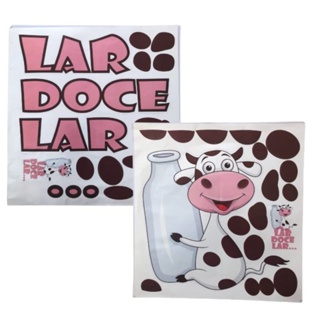 Adesivo Decorativo para Geladeira Móveis Paredes Vaquinha com Garrafa de Leite Lar Doce Lar em Oferta na Shopee