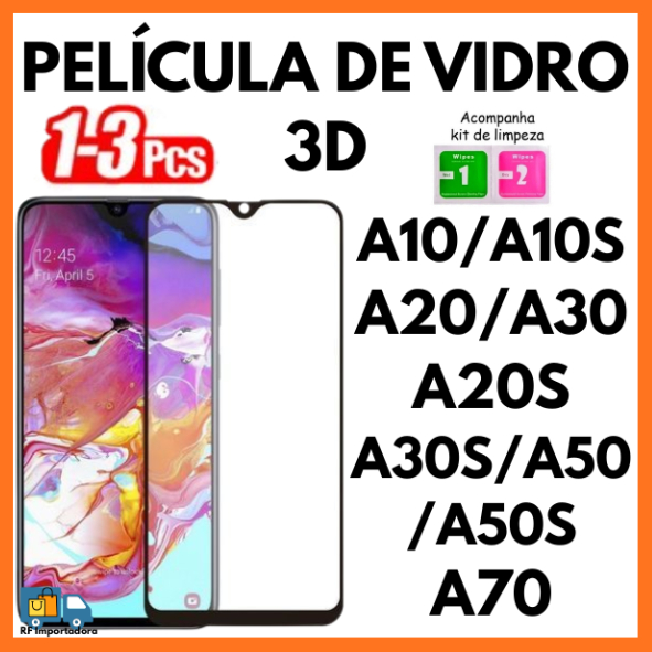 Película De Vidro 3D Temperado Para Samsung A10 A10S A20 A20S A30 A30S A50 A50S A70