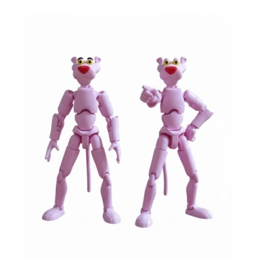 Boneco Pantera Cor De Rosa Dummy 13 Robô Articulado Montada - COM OU SEM PATINS ou GIGANTE sem patins