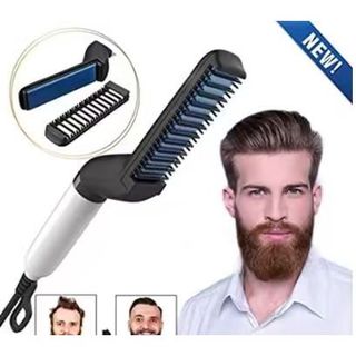 Chapinha modelador Pente Portatil para cabelo e barba masculino Pente Eletrico Escova Ali…