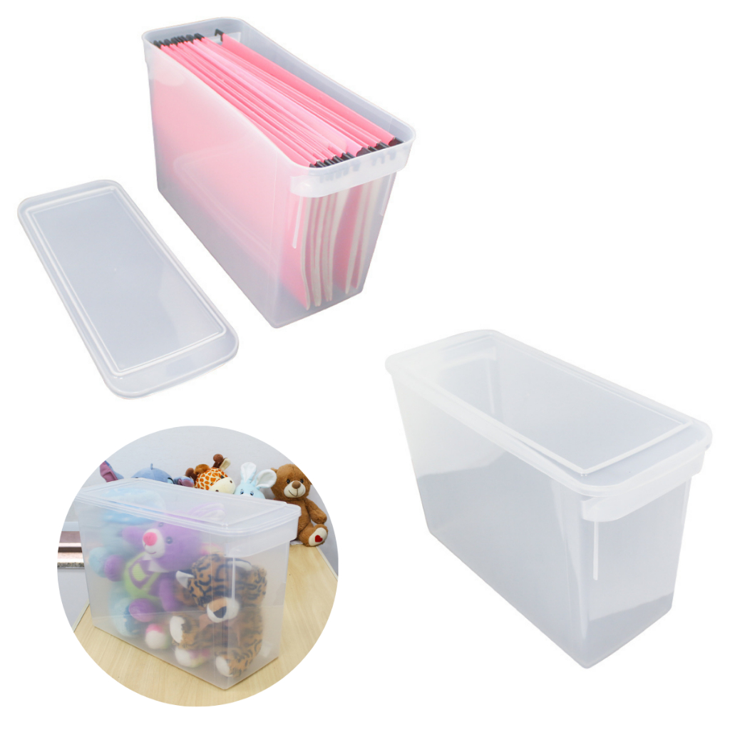 Caixa Organizadora Multiuso Com Tampa Pasta Suspensa Arquivo em Oferta na Shopee