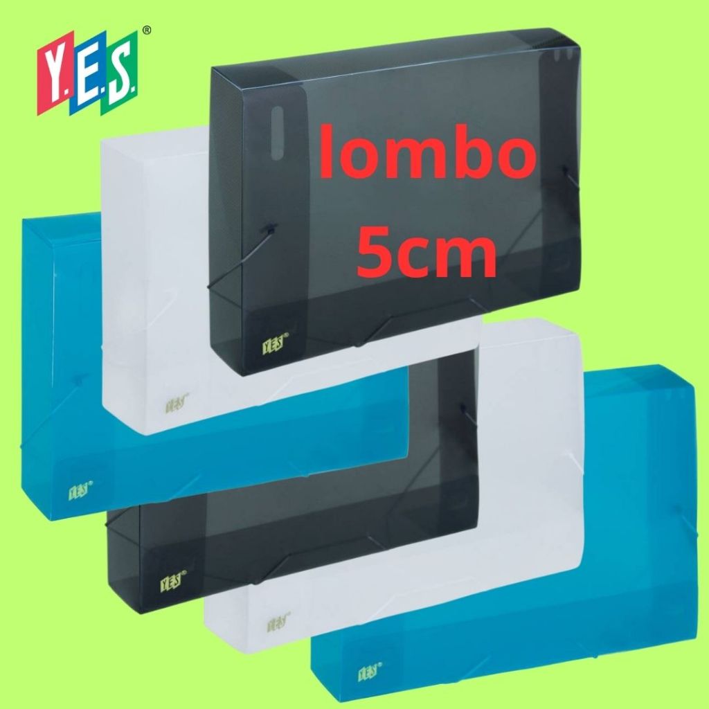 Pasta Aba Elástica YES 5cm tamanho Ofício transparente com elástico de silicone CX050S em Oferta na Shopee