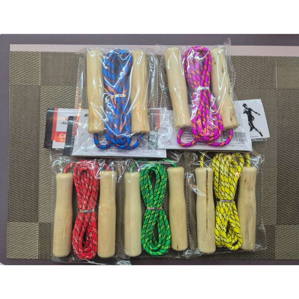 Corda De Pular 2,62m Cabo De Madeira Profissional Rope Pular Corda Treino em Oferta na Shopee