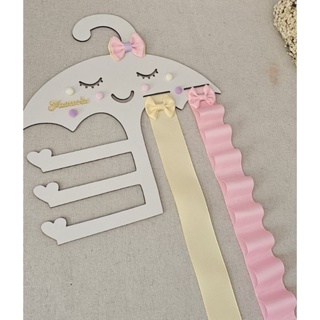 Porta laços Organizador com nome de bebe para laços e tiaras Cabide em MDF Guarda chuva em Oferta na Shopee