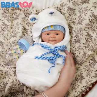 Bebê Reborn 40cm Boneco Silicone Sólido Suave Menino  Pode Tomar Banho Brastoy em Oferta na Shopee