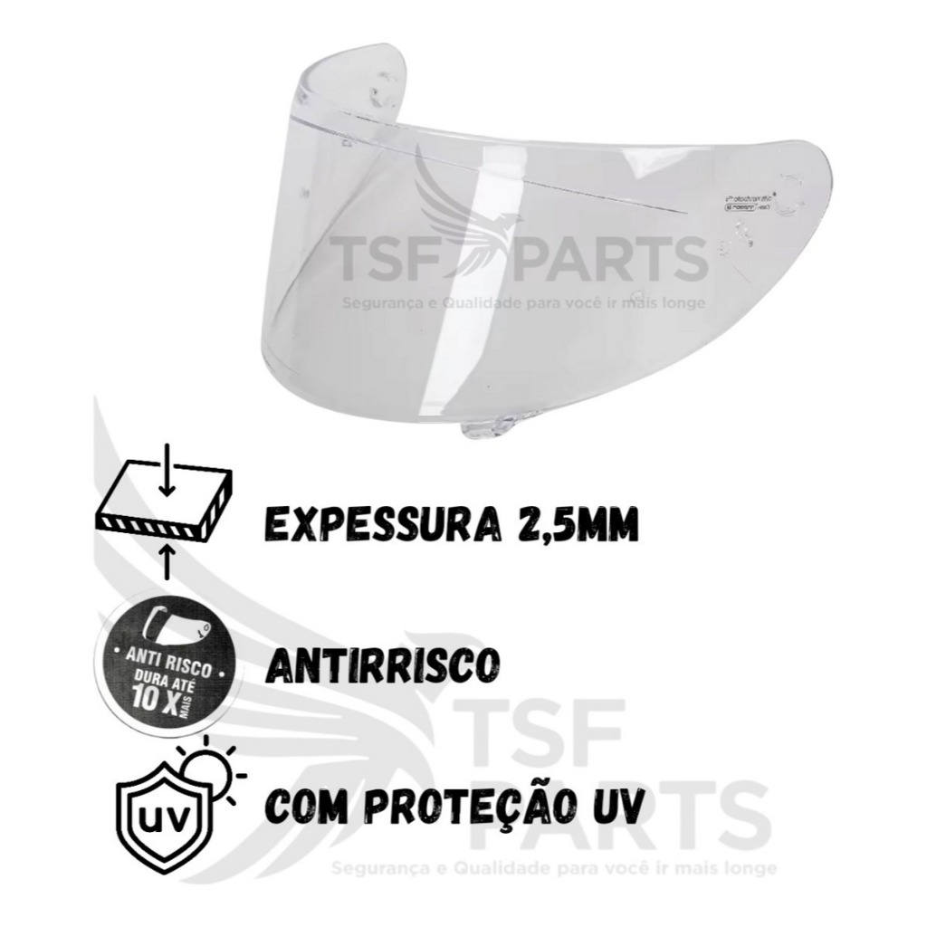 Viseira Capacete Axxis Asx Eagle Draken City Cristal Segment — imagem 2 de 2
