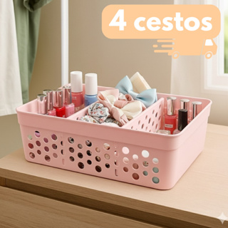 Kit Cestinho Organizador com 2 Divisórias Removível Colméia Organizadora 17x11,5x5,5 em Oferta na Shopee