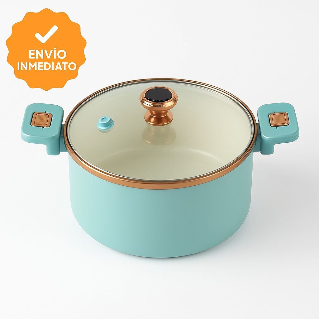 Panela de Micro Pressão 10 Litros 28Cm Anti Aderente Caçarola e Tambem Por Indução