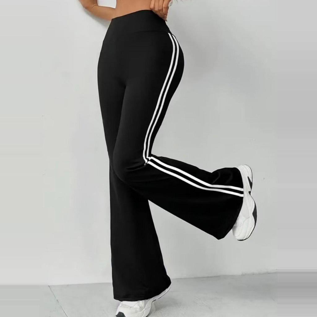 Calça Bailarina Suplex Feminina Cós Alto Listrada Academia Fitness Moda Casual em Oferta na Shopee