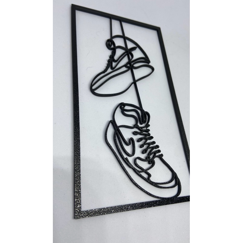 decoração gamer-quadro tênis-decoração moderna-decoração minimalista-enfeite criativo-decoração quarto game