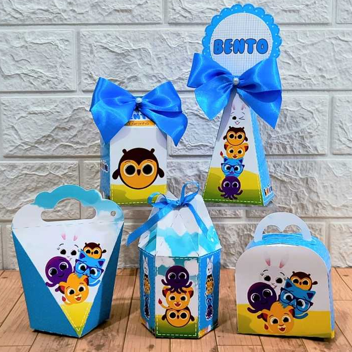 Kit Caixas Personalizadas para festas de aniversário, lembrancinhas, TEMA BOLOFOFOS PEGUE E MONTE