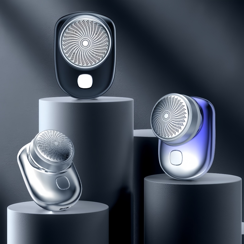 Imagem Barbeador EléTrico PortáTil Mini Aparador De Barba Reciprocador CabeçA De Corte RecarregáVel PromoçãO