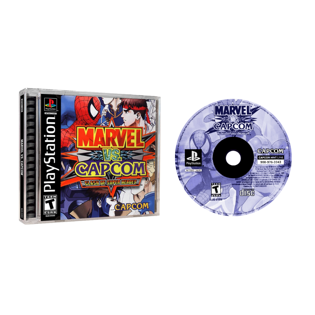 Jogo Marvel vs Capcom Clash of Super Heroes Para PS1 Playstation 1