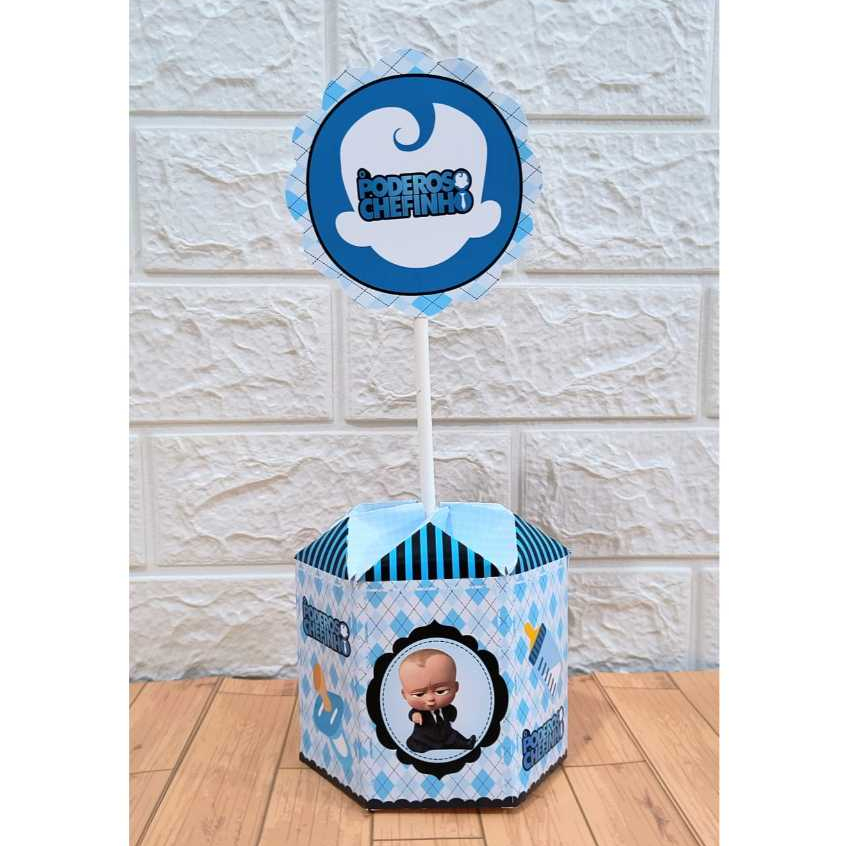 Kit Centro de Mesa Papelaria Personalizada- O PODEROSO CHEFINHO -PEGUE E MONTE- Festa de Aniversário-caixinhas