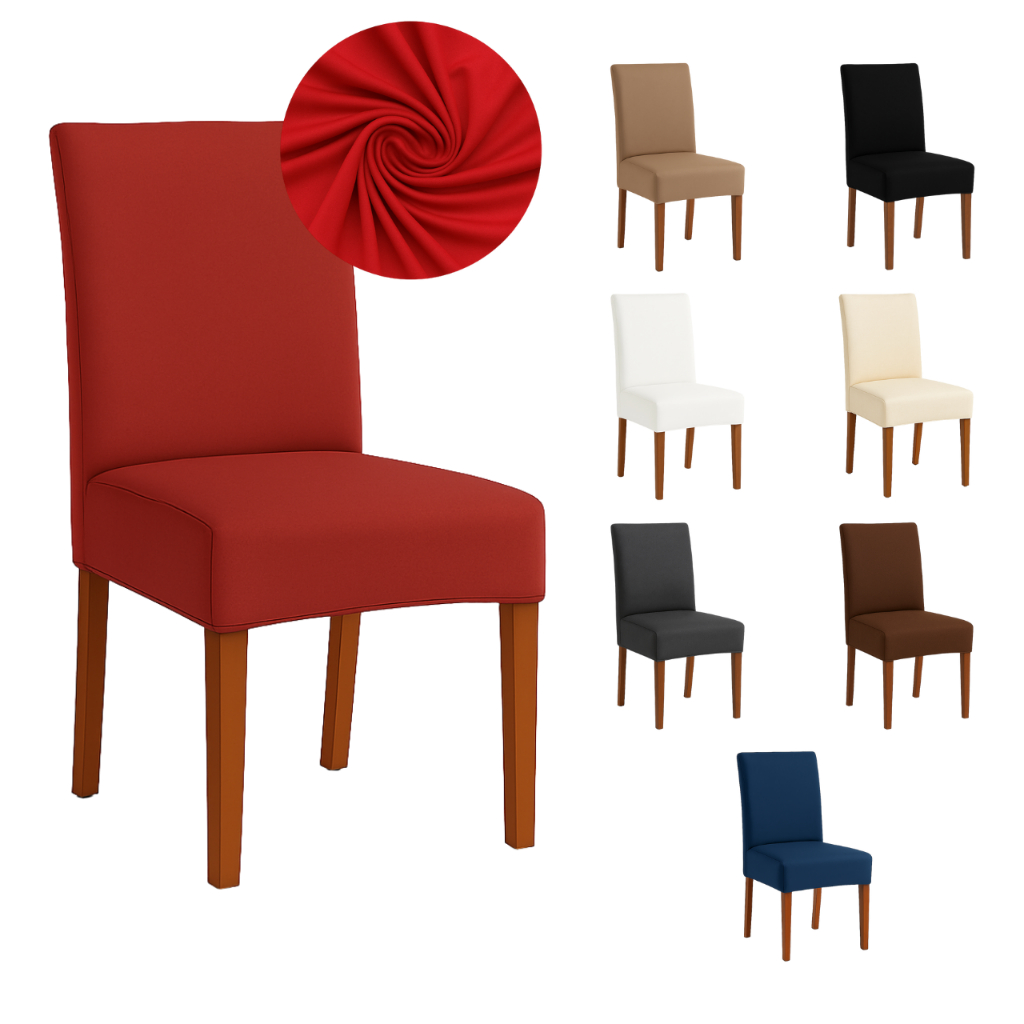 Capa de Cadeira Jantar Kit com 6 / 4 e 2 Lugares Malha Gel Protetora Com Elástico Ajustável em Oferta na Shopee