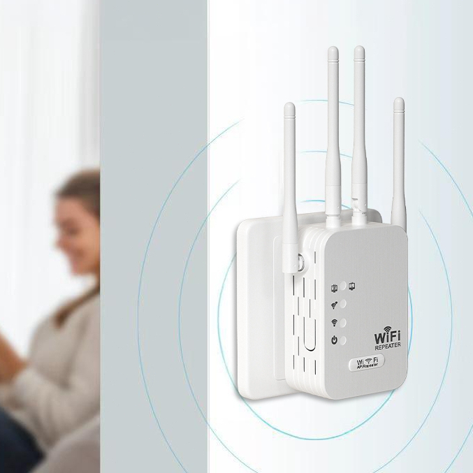 Repetidor Wifi 4 Antenas Roteador Amplificador De Sinal Modem 1200Mbps -G8