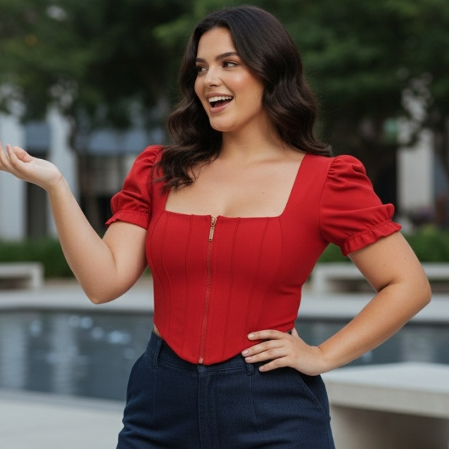 O que é Cropped Vermelho Manga Bufante? Guia e Onde Comprar | BuscaProdutos