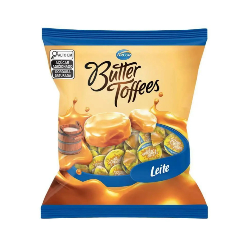 Bala Butter Toffes Leite Arcor 400G