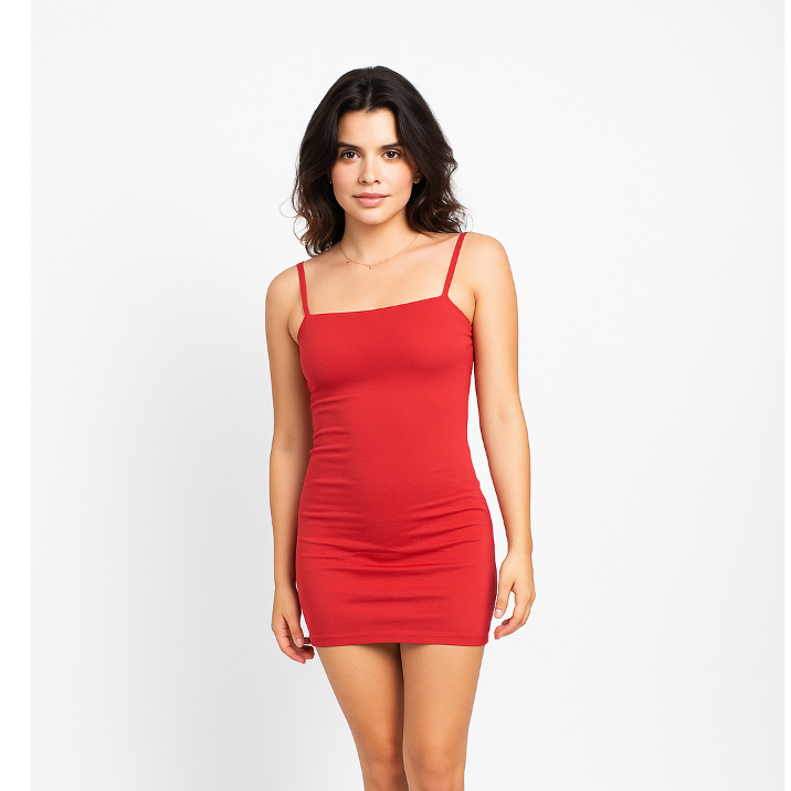 Vestido Vermelho Curto de Alcinha - Suplex em Oferta na Shopee