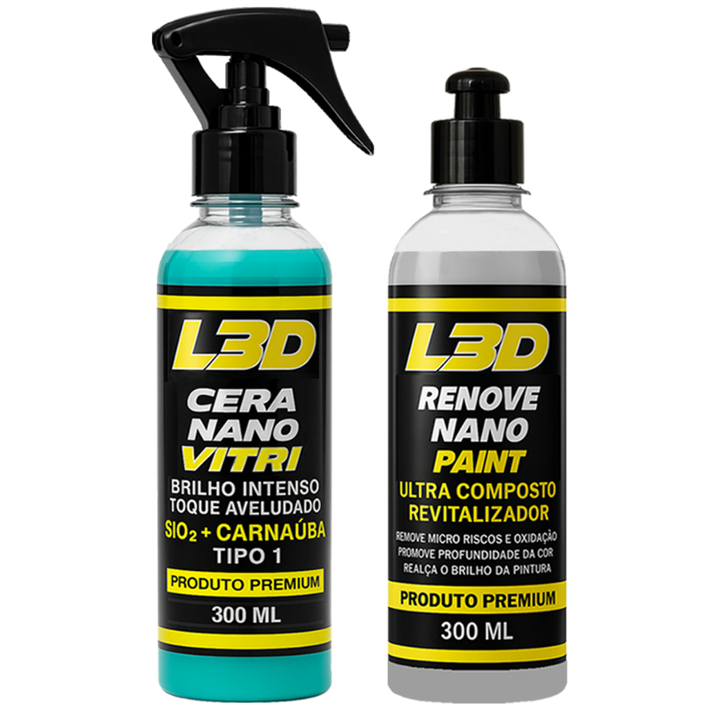 Kit Cera Cristalizadora + Paint Revitalizador de Pinturas 300ml – Brilho Espelhado + Revitalização em Oferta na Shopee