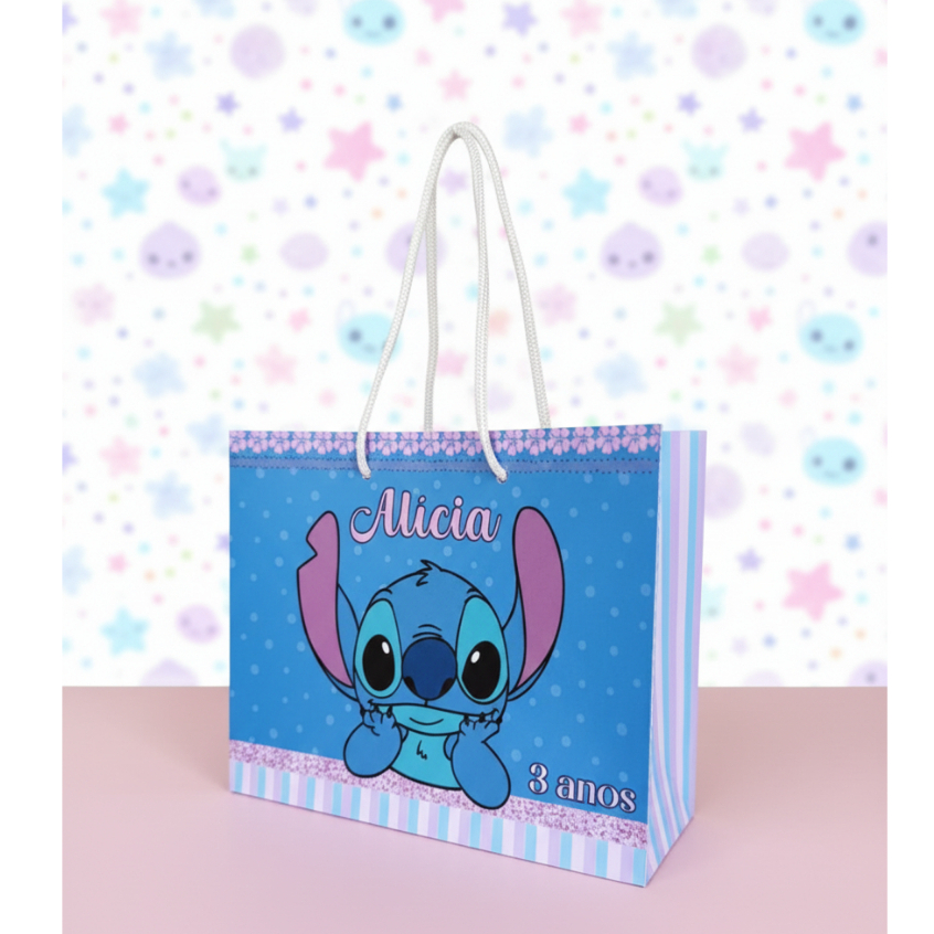 SACOLINHA STITCH I Personalizado | Sacolinha | Lembrancinha | Mimos | Aniversário STITCH | FAZEMOS TODOS OS TEMAS