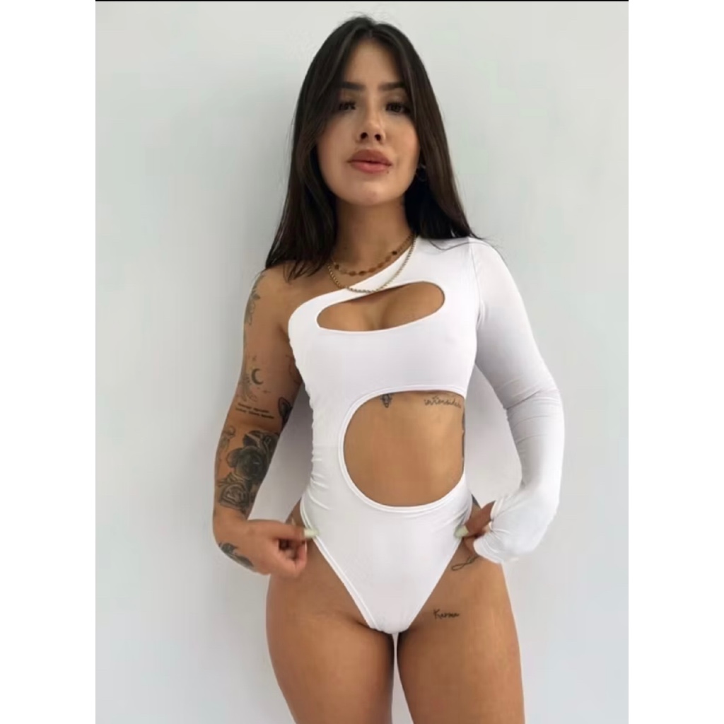 Body feminino de uma manga