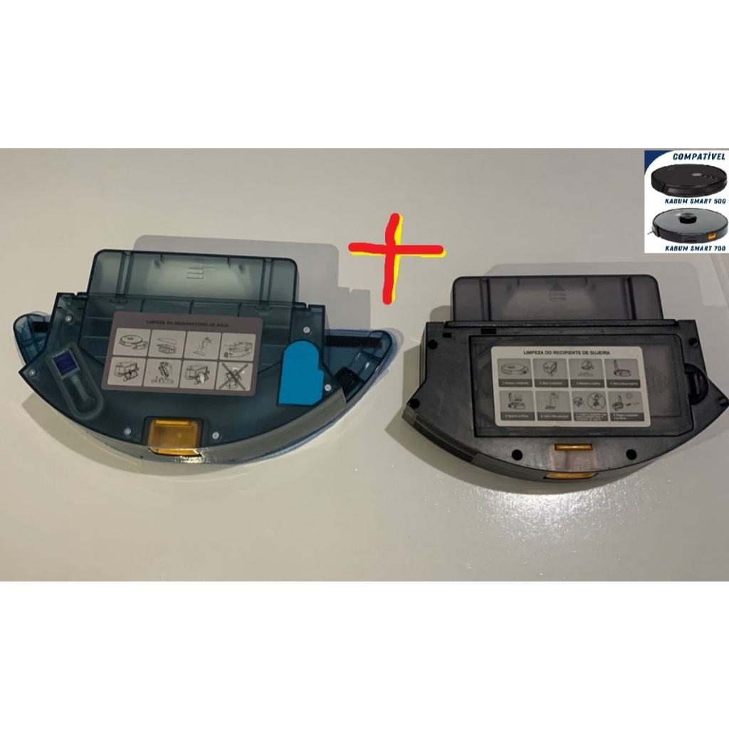 2 Reservatórios para Kabum Smart 700 e Smart 500 de Água e Poeira Robô Aspirador