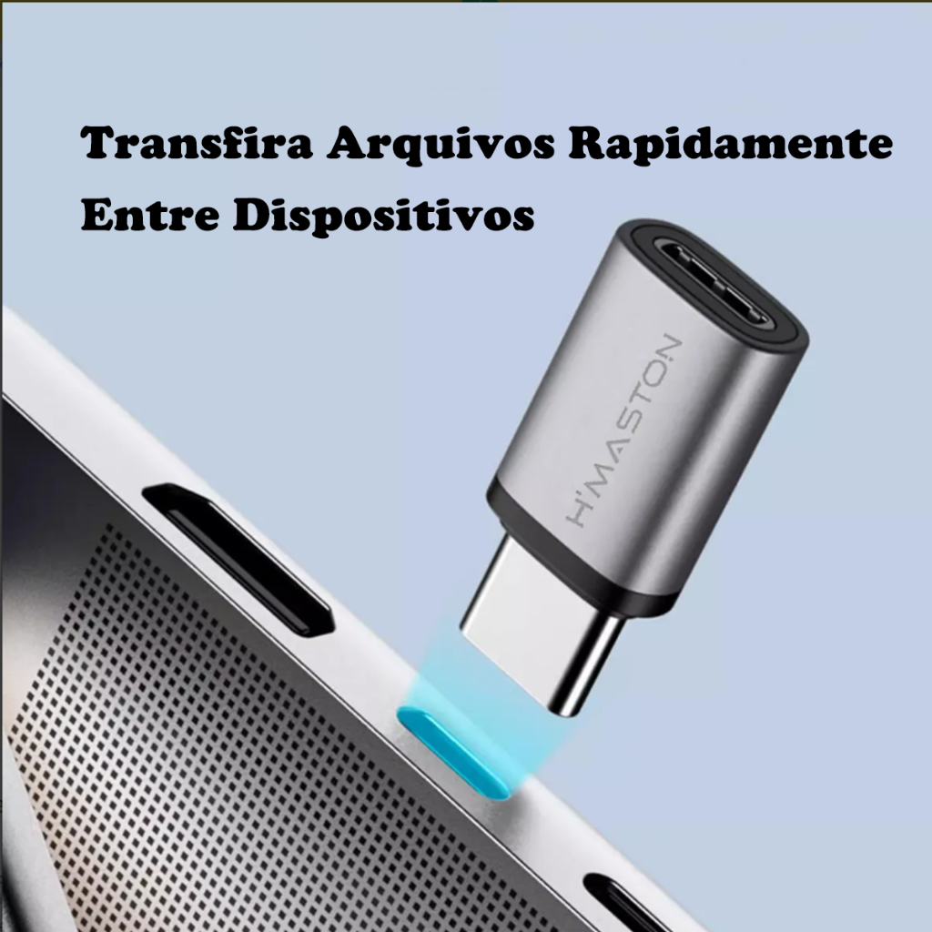 H'maston ZHQ-25/ZHQ-26 Adaptador OTG Tipo-C para Lightning suporta Para Saida Alto desempenho