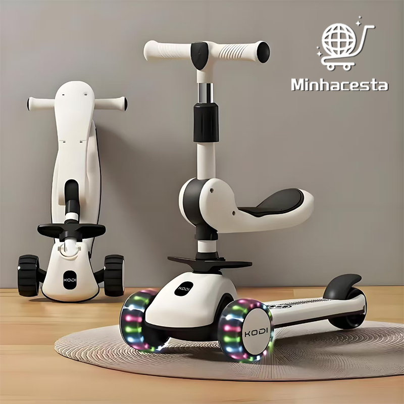 Patinete Infantil 3 Rodas De Led Musical e Guidão Ajustável Scooter Crianças Para Crianças Até 50kg em Oferta na Shopee