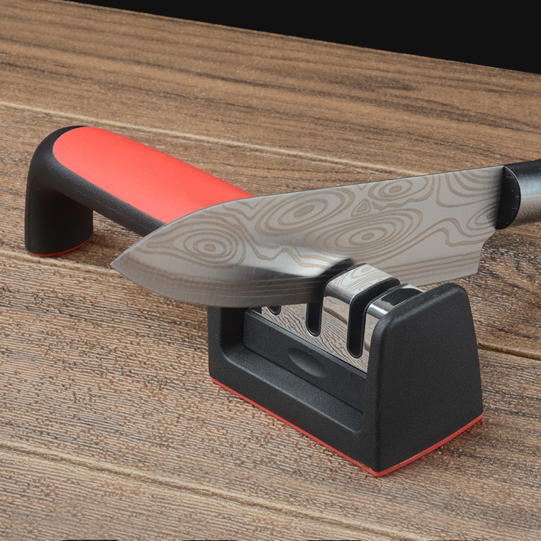 Imagem Amolador Afiador De Cozinha Facas Inox Profissional Com 3 Afiadores Profissional Ferramenta Com Afiação-Q9