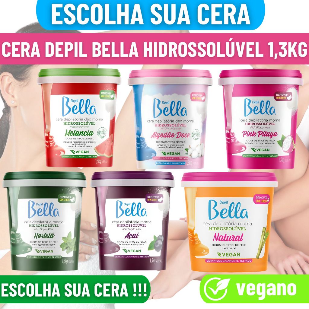 Cera Hidrossolúvel Depil Bella 1,3KG Escolha o Modelo Cera de Pitaya Cera Depilatória Natural em Oferta na Shopee