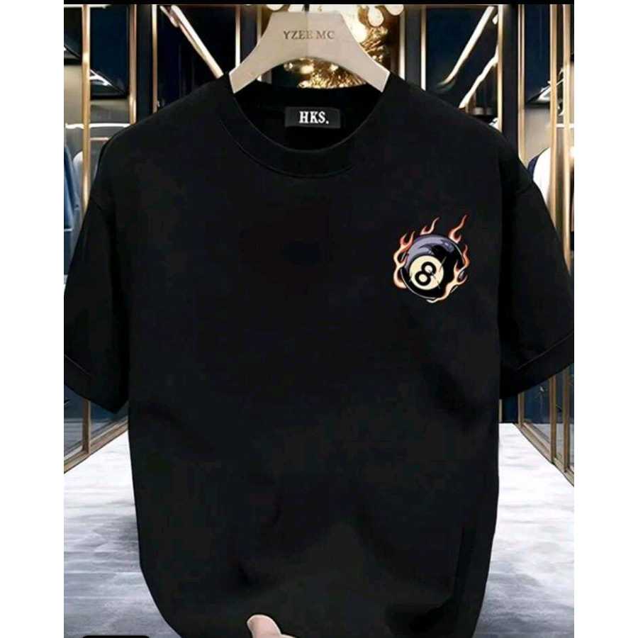 Camiseta Básica Masculina BOLA 8 SINUCA Unissex Streetwear Camisa T-Shirt Slim Algodão