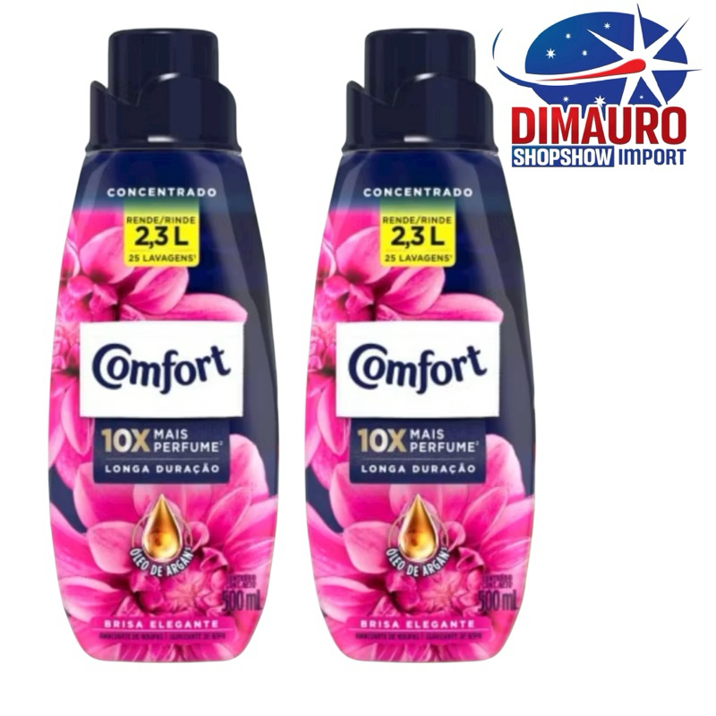 Kit 2 Amaciante Concentrado de Roupas Comfort 500 ML Rende mais de 2L