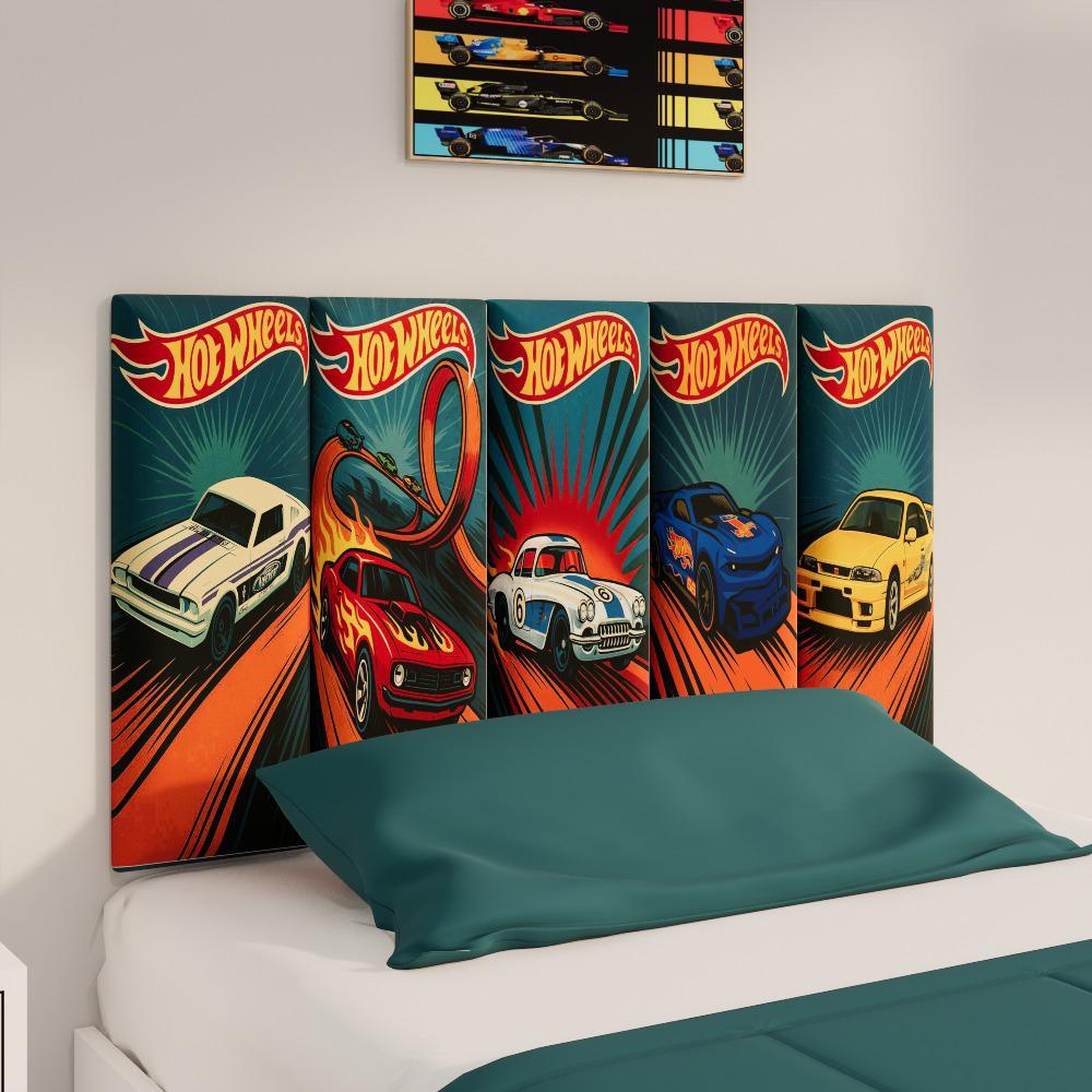 Cabeceira de Cama Módulos Estofados Anti-Impacto