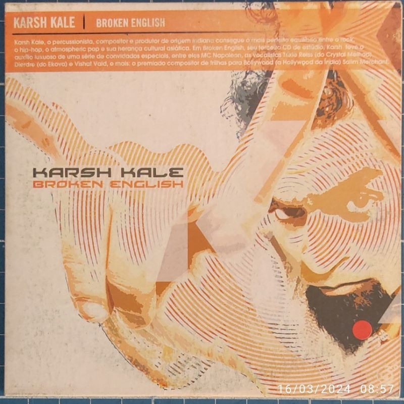 CD Karsh Kale Broken English Capa envelope Electronic Tribal