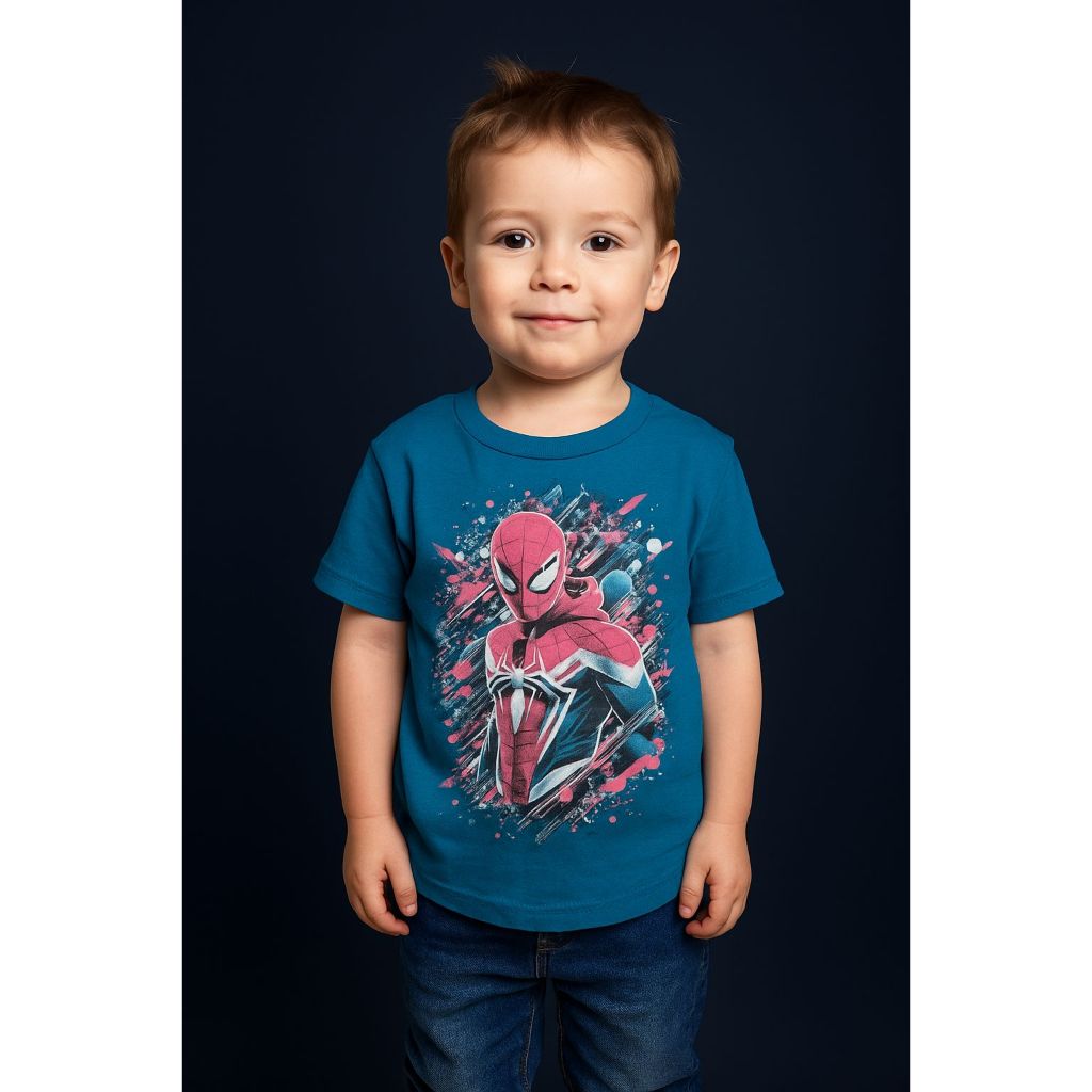 Kit 3 Camiseta Infantil Personagem Manga Curta 100% Algodão Cores e Estampas Sortidas 4 ao 16