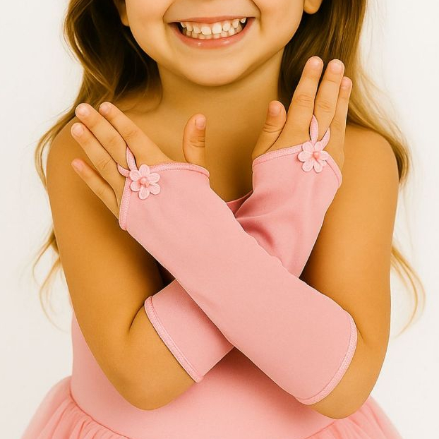 Luvas de Princesa Infantil Fantasia Menina Várias Cores Acessório Daminha Luvas de Princesa Infantil Fantasia Menina Várias Cores Acessório Daminha