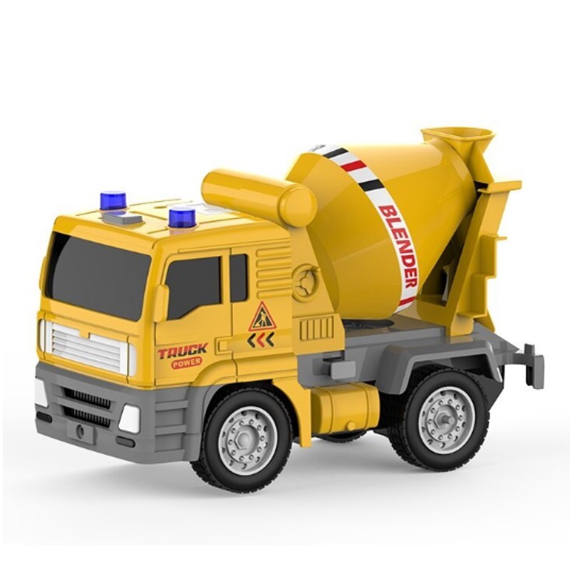 Caminhão Construtor Betoneira com luz e som - SHINY TOYS em Oferta na Shopee