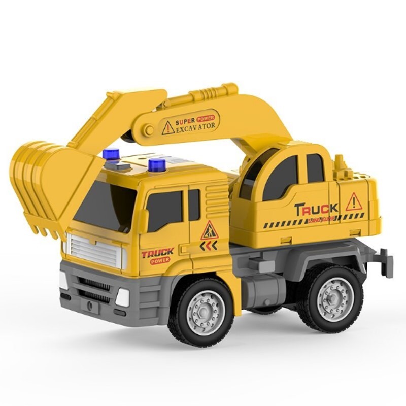 Caminhão Escavadeira com Luz e Som a Fricção - SHINY TOYS em Oferta na Shopee