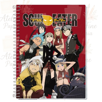 Caderno Tema Soul Eater | Anime | Personalizado | Várias Matérias | Capa Dura | 1 10 15 20 matérias