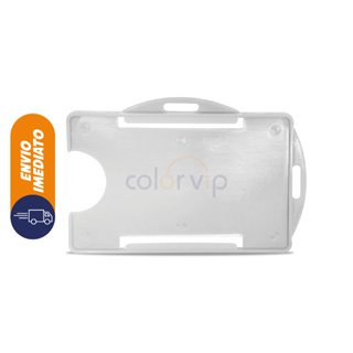 Porta Crachás/Cartão Vertical e Horizontal Rígidos Transparentes em Oferta na Shopee