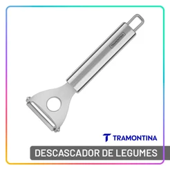 Descascador de Legumes Tramontina Aço Inox Profissional Resistente Manual Ideal para Cozinha