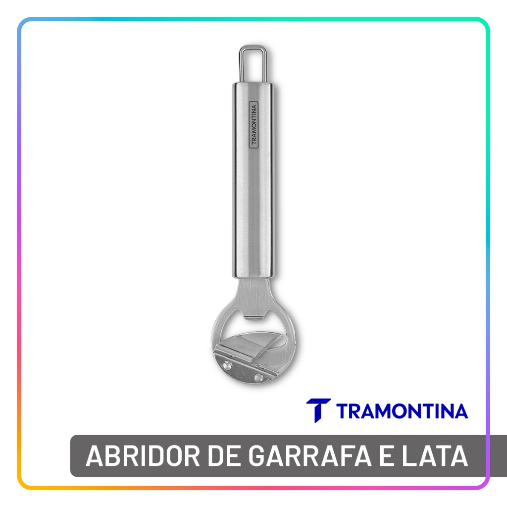 Abridor de Garrafa e Lata Aço Inox Tramontina Marffim Multiuso Cozinha Resistente Prático em Oferta na Shopee