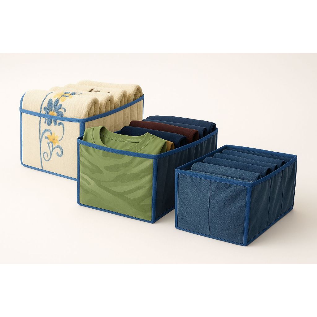 Colmeia Organizadora Para Closet e Gavetas P Roupas Pequenas Com Viés e Divisórias Kit 5 Peças Cores