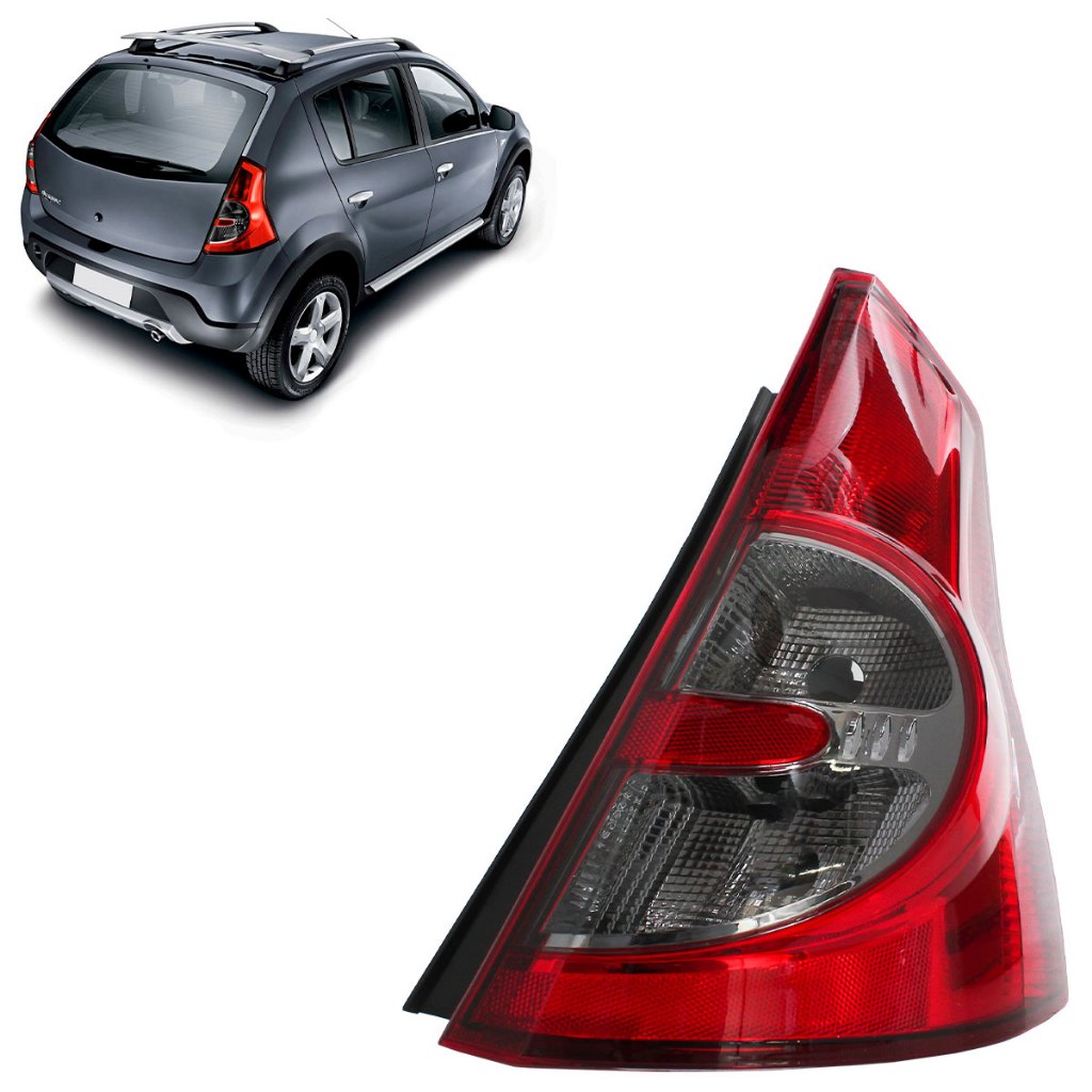 Lanterna Traseira Sandero 2009 2010 2011 2012 2013 2014 Fumê Lente Lisa Acrilico em Oferta na Shopee