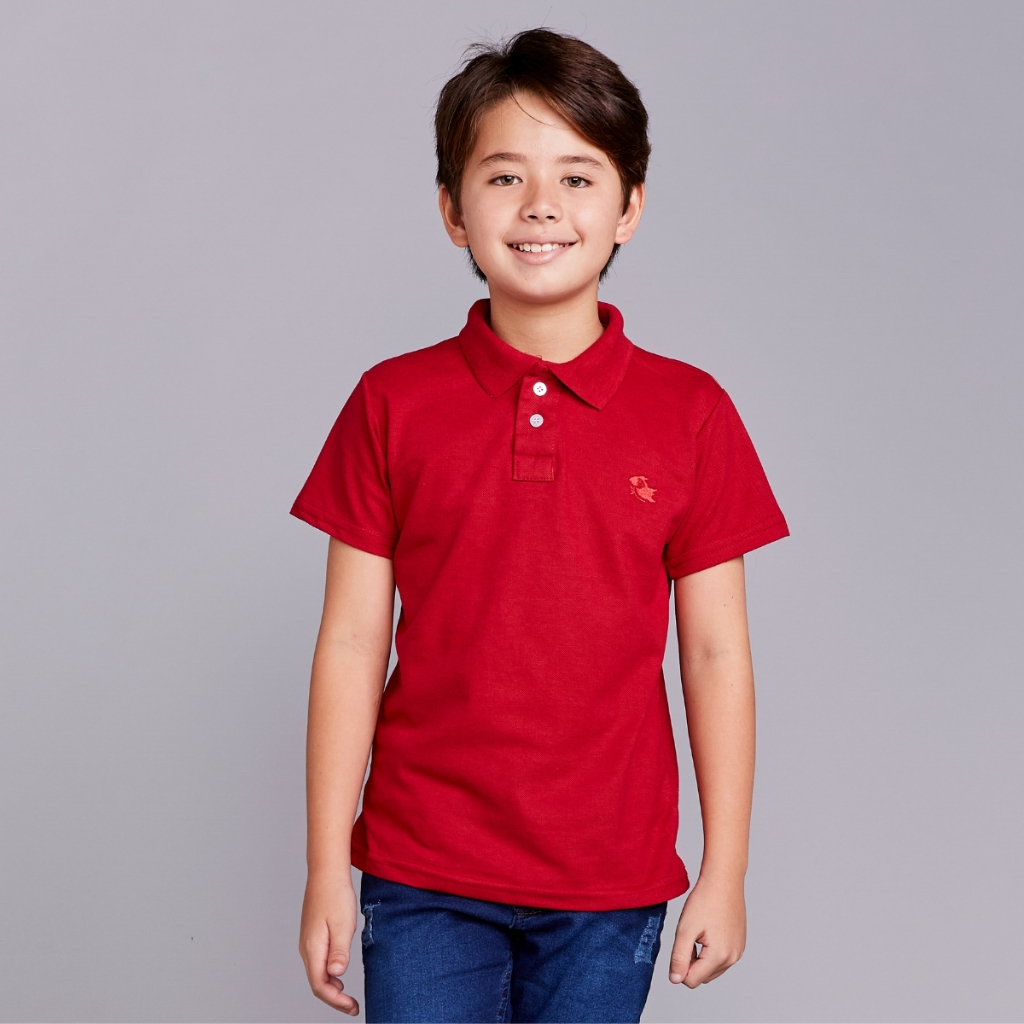 Camisa Polo Infantil Menino Manga Curta Masculina Algodão Piquet em Oferta na Shopee