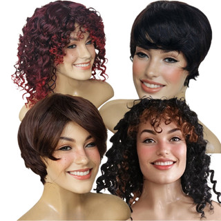 PERUCA COSPLAY Longa Lisa Mona 100cm Fibra Premium com Ajuste Wig Preta Loira Grisalho Festa Fantasia